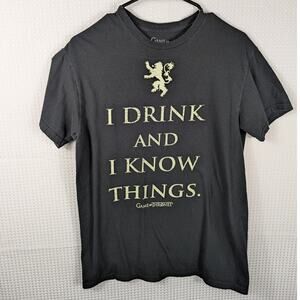 Game of Thrones I Drink and I Know Things T-Shirt Men’s M Black HBO Graphic Tee